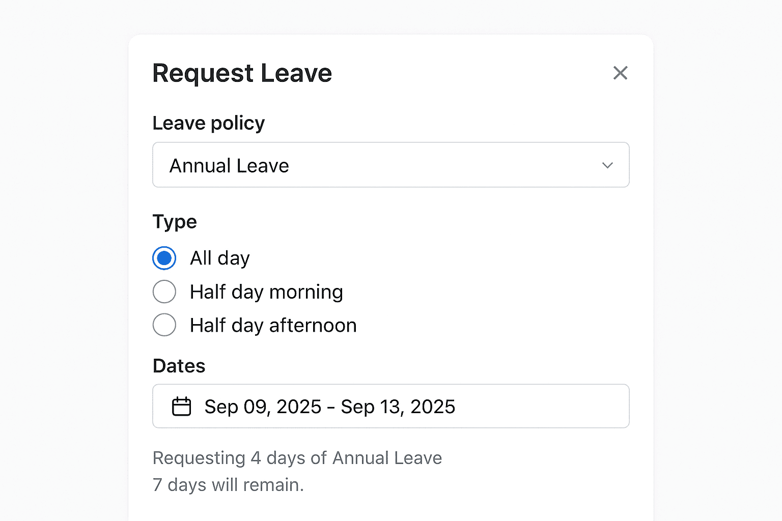 Smarter Leave Requests